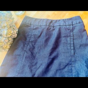 MERONA Jean indigo pencil skirt with sheen